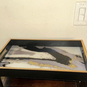 Black and Gold Decorative Tray